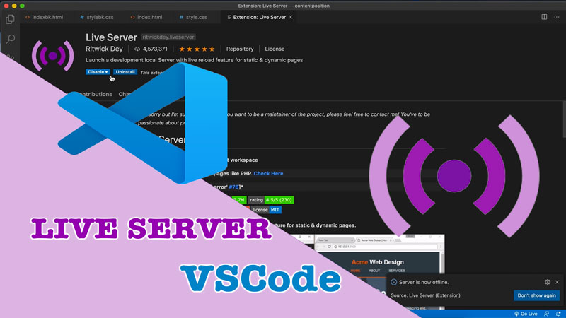 visual studio code live server