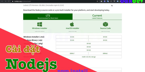 Cài đặt Nodejs