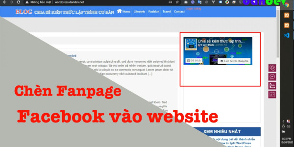 Chèn Fanpage facebook vào website