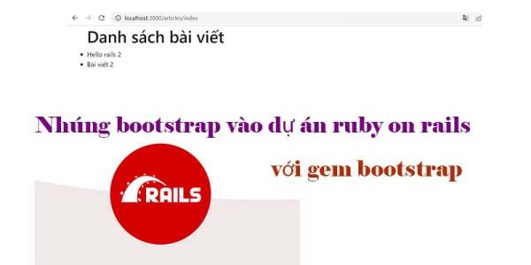 Cài đặt gem bootstrap và sử dụng boostrap trong dự án ruby on rails