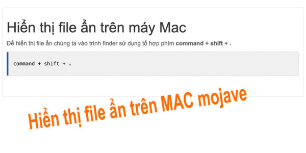 Hiển thị file ẩn trên máy Mac