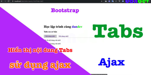 Hiển thị nội dung tabs với ajax và parmater url