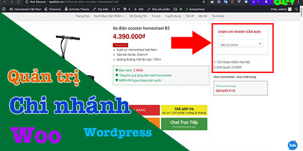Hướng dẫn quản trị chi nhánh cửa hàng trong wordpress