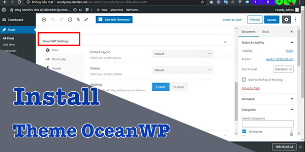 Hướng dẫn tải và cài đặt theme OceanWP